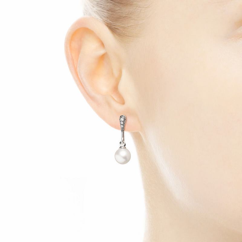 Pandora Elegant Beauty Drop Earrings Sale NZ, Sterling Silver (459180-KVN)